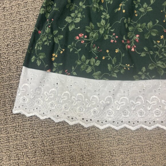 Vintage Handmade Dress Cotton Poplin Floral Babydoll Square Neck Wide Strap Shor - Picture 9 of 12